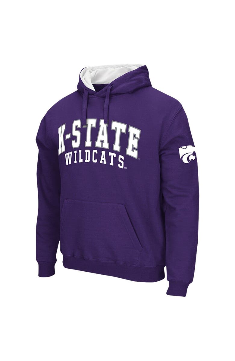 COLOSSEUM Men's Colosseum Purple Kansas State Wildcats Double Arch Pullover Hoodie, Alternate, color, Purple