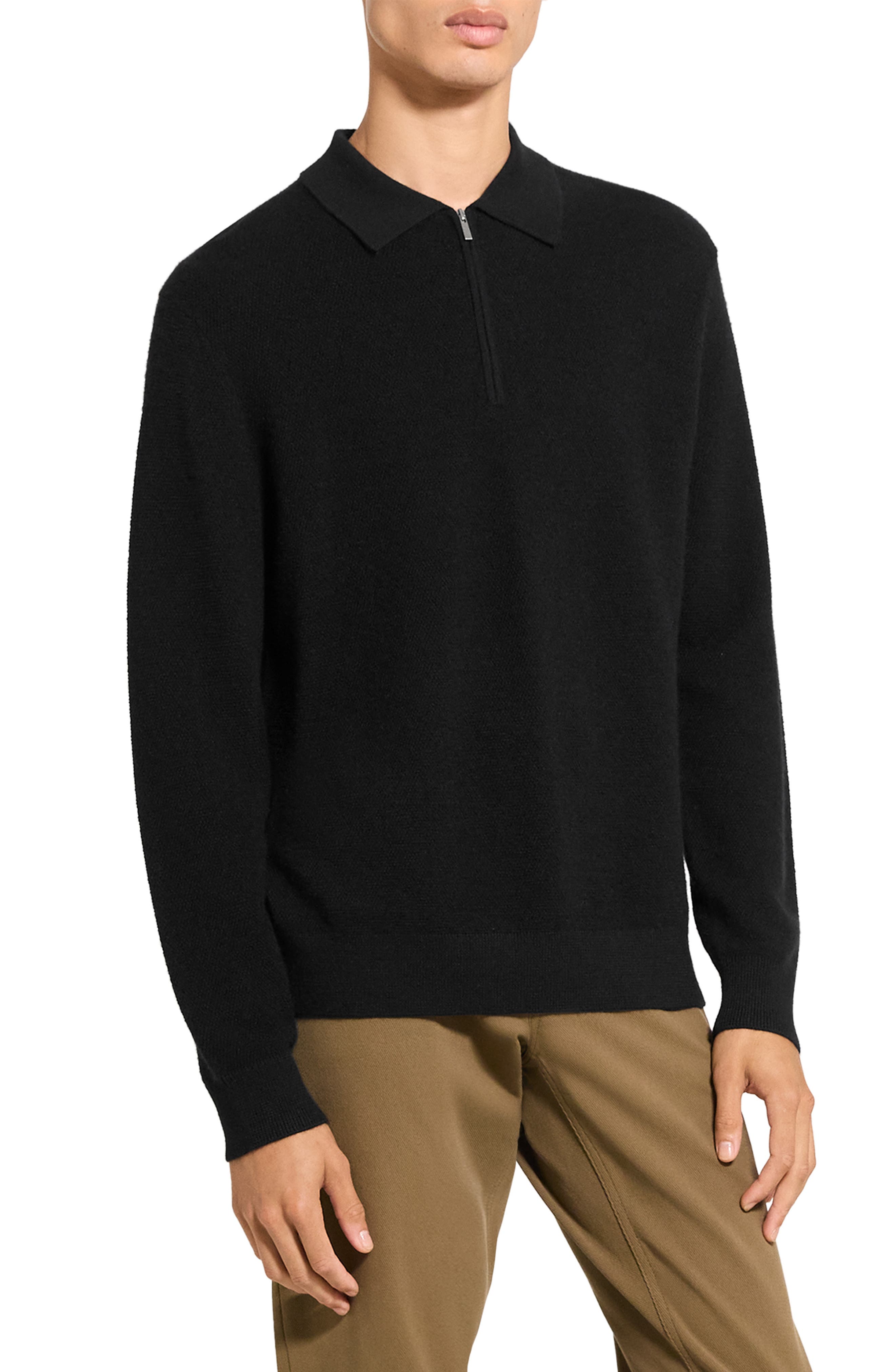 Theory Cyr Quarter Zip Cashmere Sweater