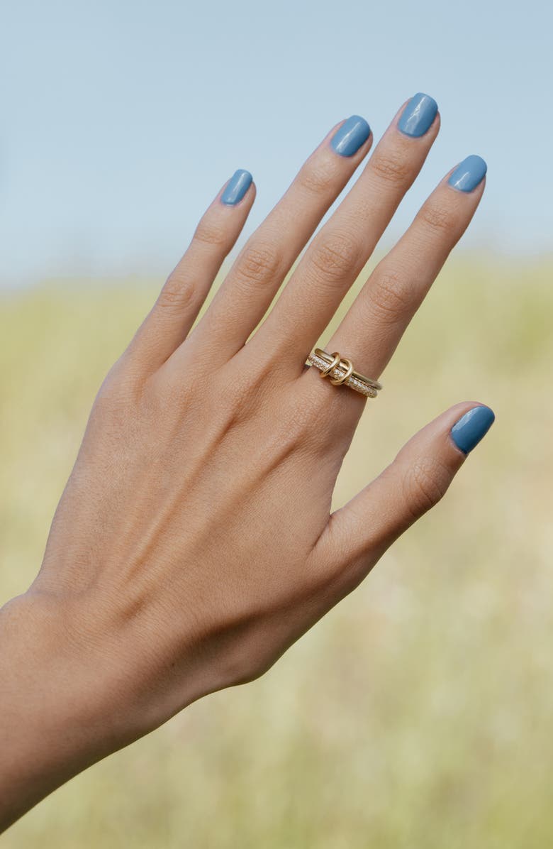 Spinelli Kilcollin Petite Virgo Pavé Diamond Linked Rings, Alternate, color,