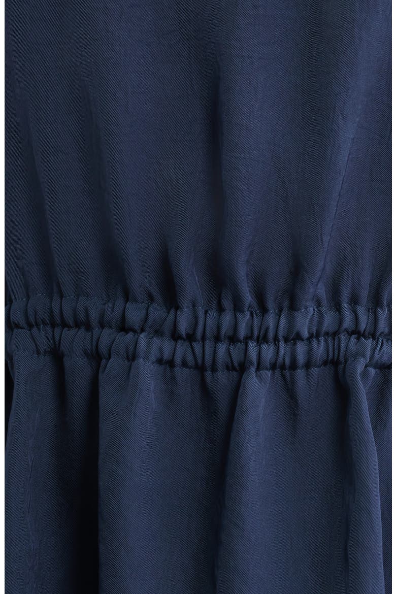 Side Tie Drawstring Waist Peplum Top, Alternate, color, NOCTURNE NAVY