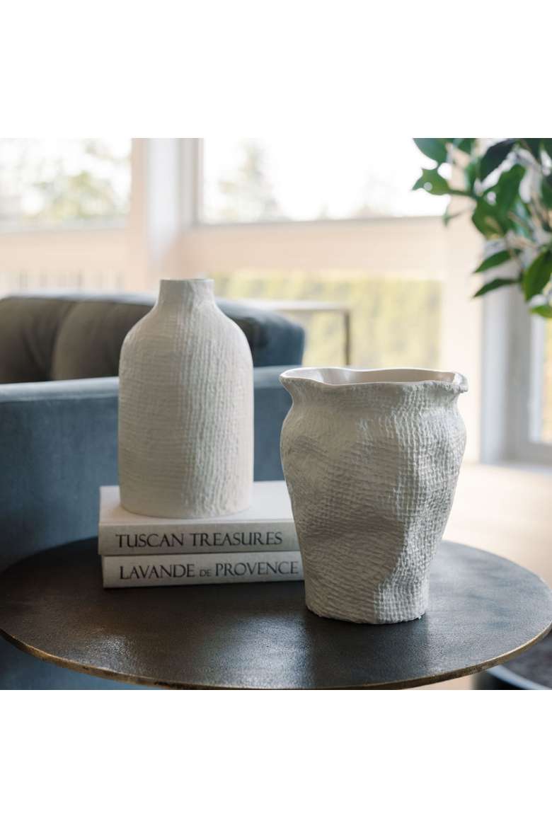 Off-White Aluminum Vase, Alternate, color, Off-White 8"