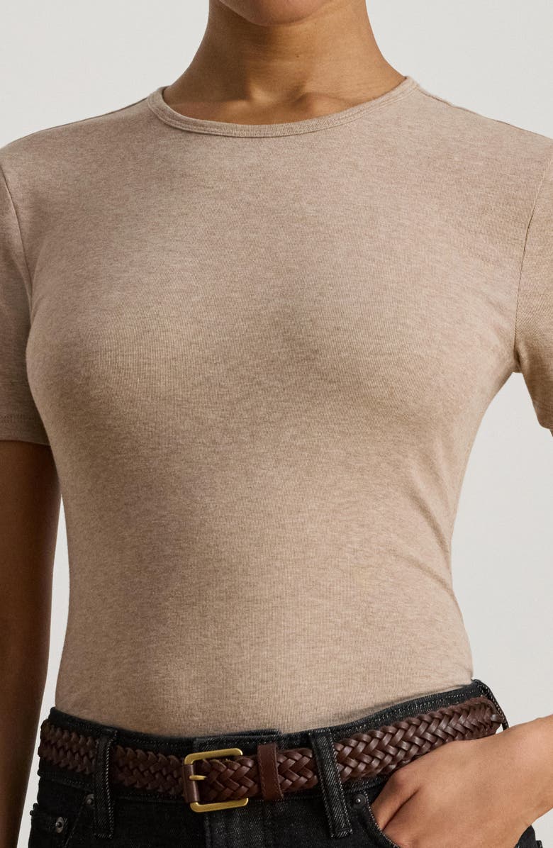 Lauren Ralph Lauren Stretch Cotton T-Shirt, Alternate, color, Adirondack Heather