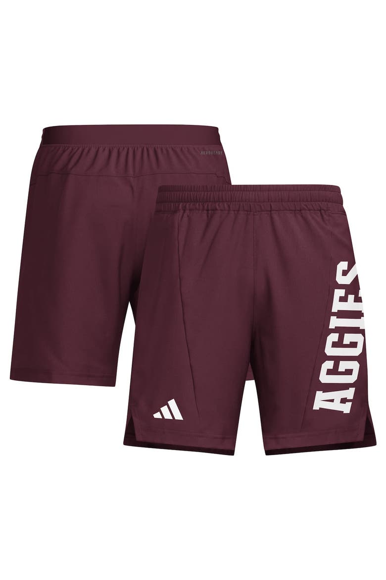 Men's adidas Maroon Texas A&M Aggies Designed for Training AEROREADY Shorts, Main, color, Maroon