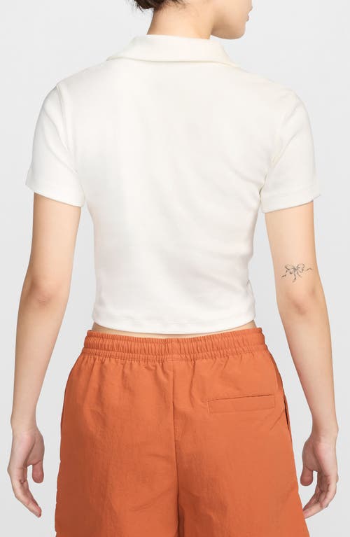 Nike Essentials Stretch Crop Polo In White