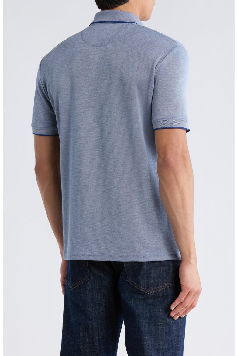 Tipped Quarter Zip Knit Polo, Alternate, color, NAVY