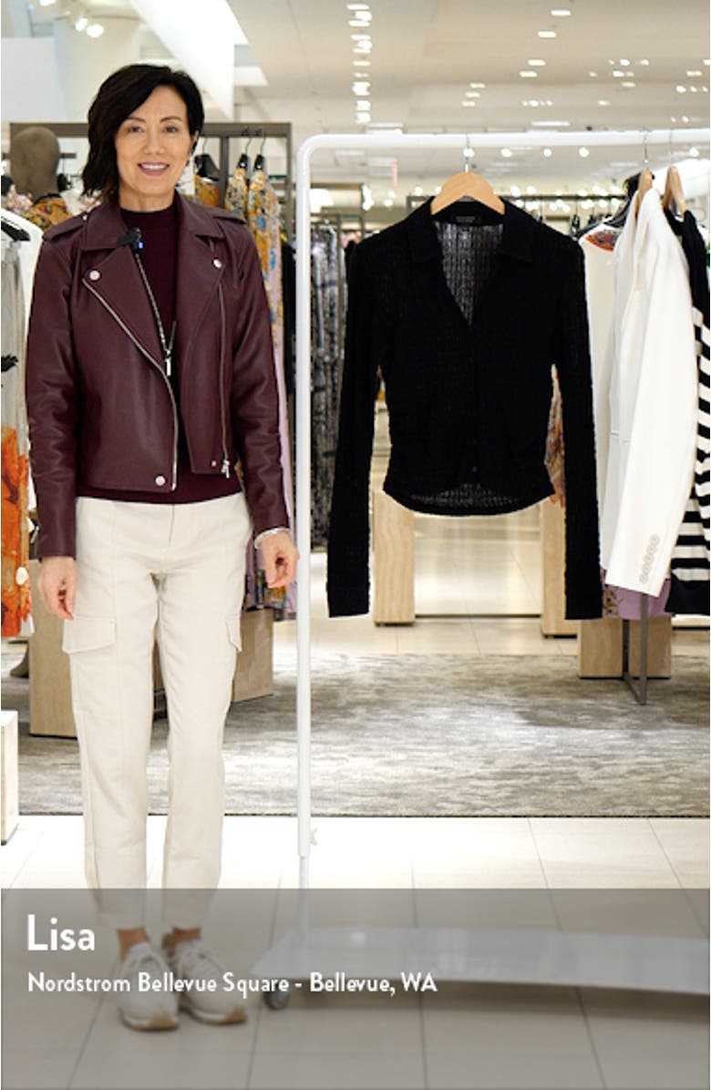 Connie Textured Weave Button-Up Shirt, sales video thumbnail