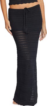 PQ SWIM Open Stitch Cover-Up Maxi Skirt