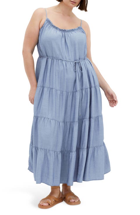 Island Tiered Maxi Dress (Plus)
