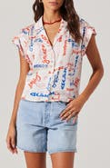 ASTR the Label Callen Print Camp Shirt