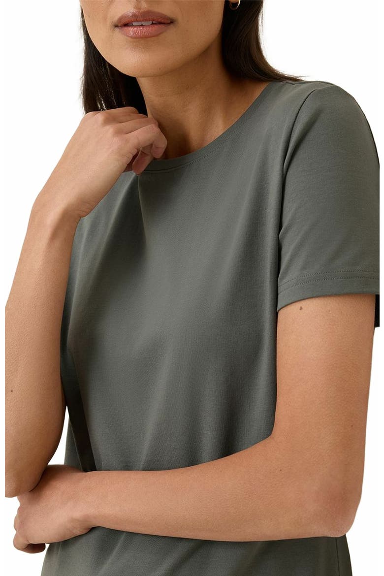 Luxe Stretch Jersey Slim Tee, Alternate, color, Castor Green