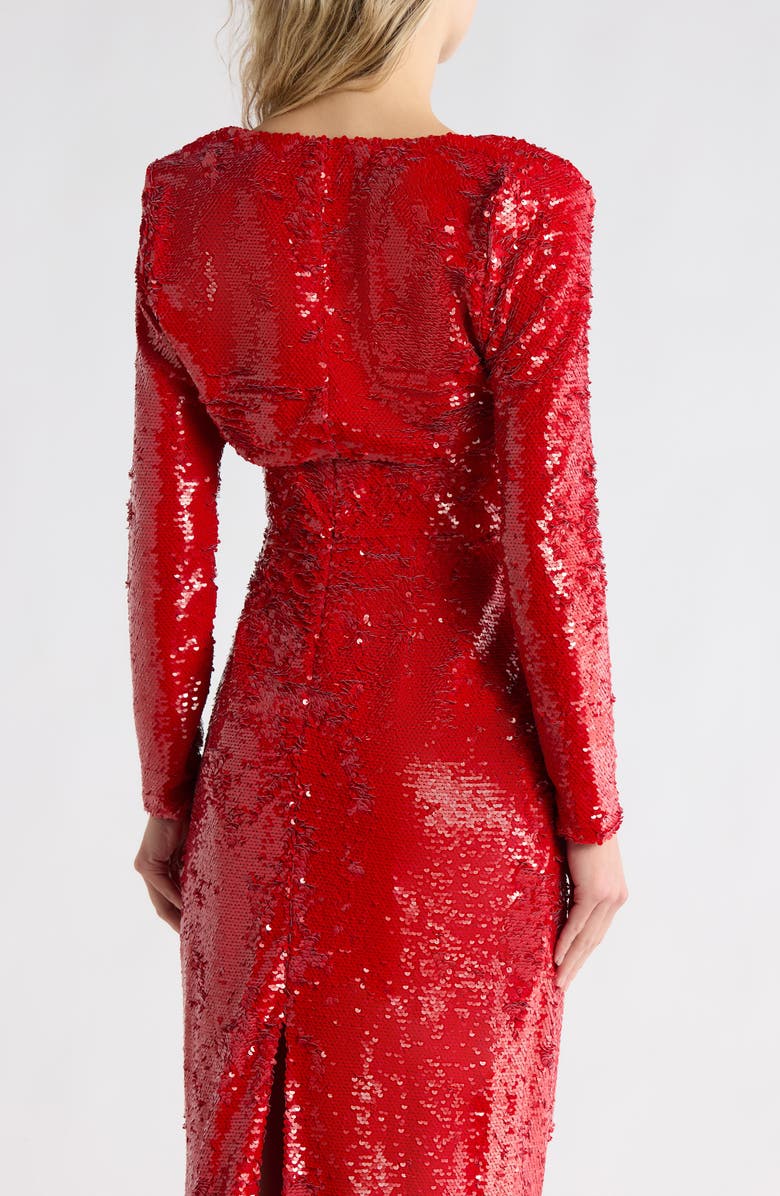L'AGENCE Rocco Sequin Shrug, Alternate, color, Red Sequin