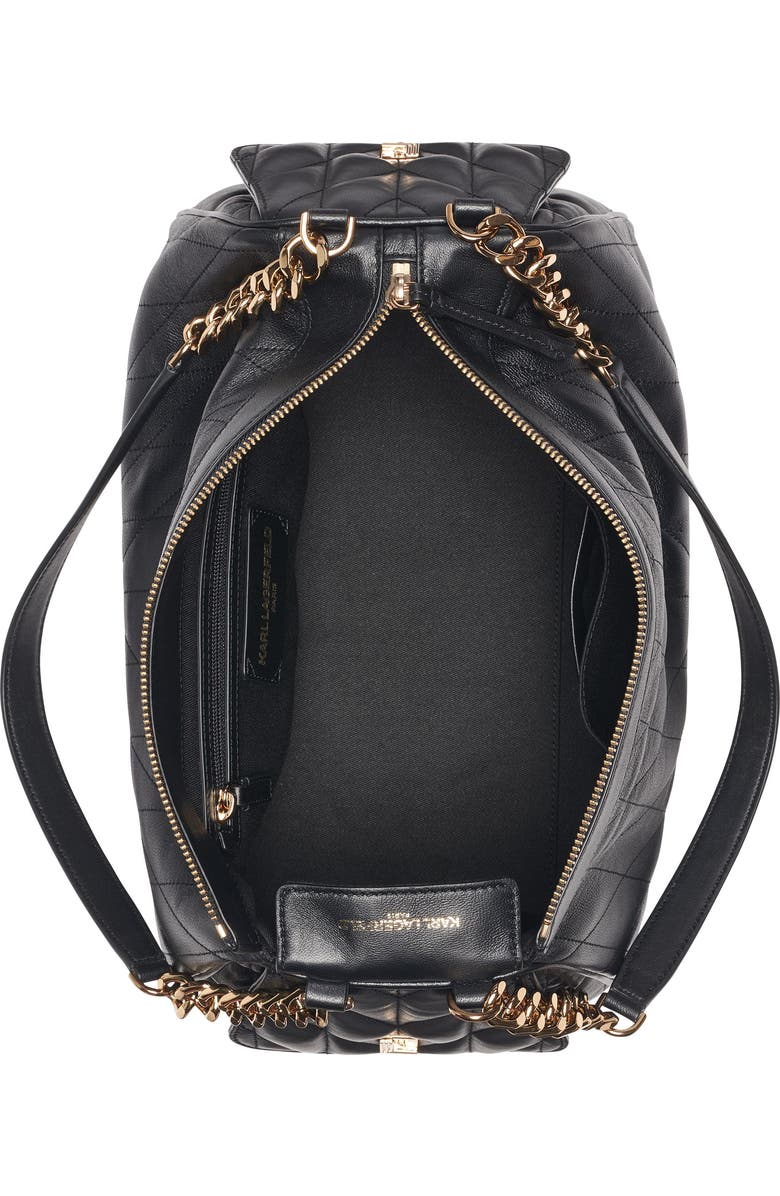 KARL LAGERFELD PARIS Lafayette Satchel, Alternate, color, Black/Gold