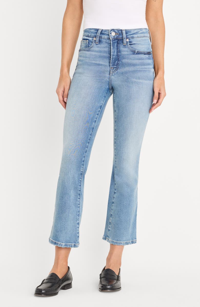 Good American Good Legs Crop Mini Bootcut Jeans, Alternate, color, Indigo1293