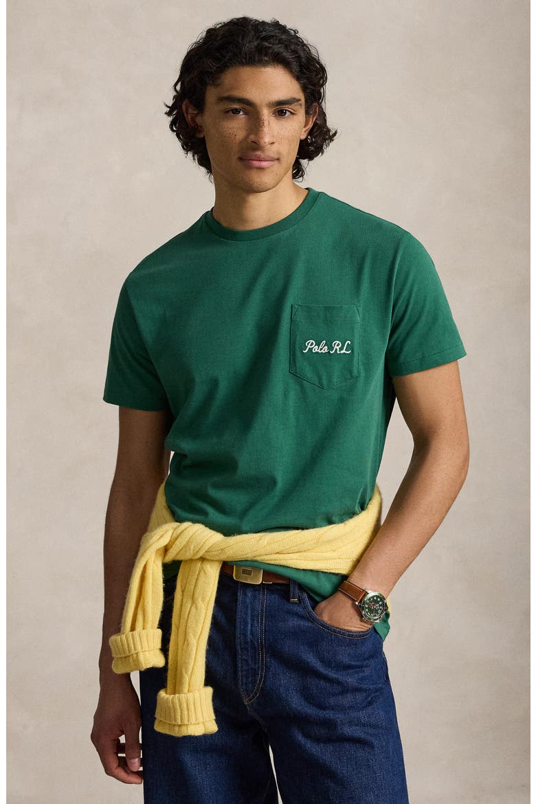 Polo Bear Cotton Graphic T-Shirt, Alternate, color, VERANO GREEN