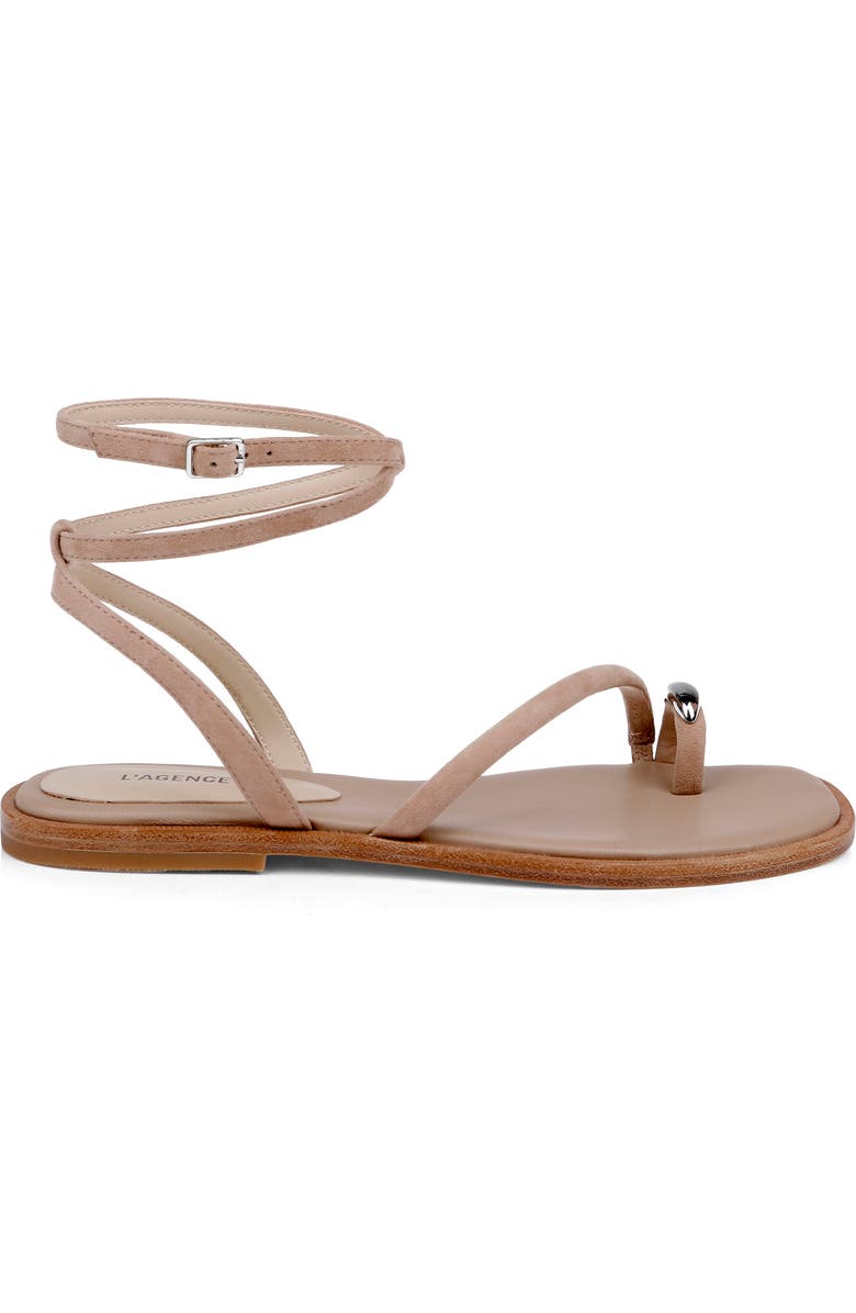 L'AGENCE Mariana Ankle Strap Sandal, Alternate, color, Cappuccino Suede