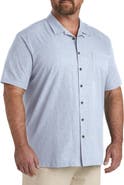 Oak Hill by DXL Big & Tall Solid Camp Shirt