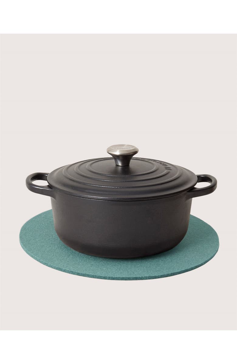 Graf Lantz Merino Wool 12" Round Trivet, Main, color, Spruce