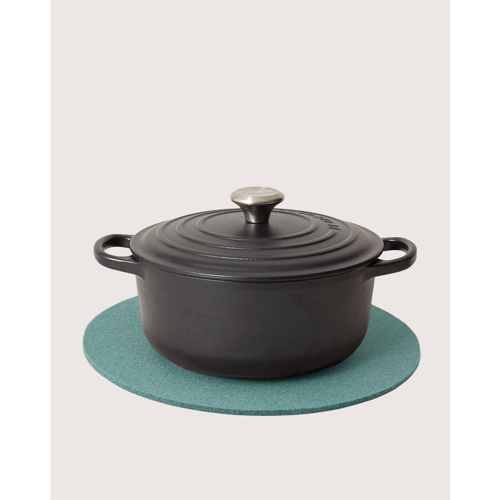Graf & Lantz Graf Lantz Merino Wool 12" Round Trivet In Green