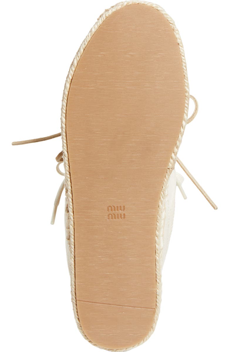 Miu Miu Espadrille Sneaker, Alternate, color, Ecru