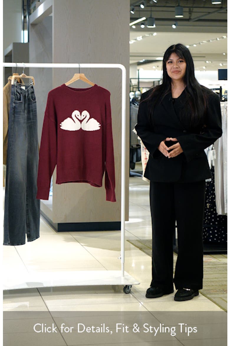 Swan Intarsia Oversize Sweater video