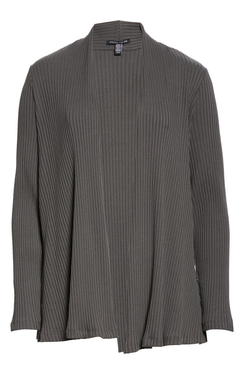 Eileen Fisher Rib Knit Cardigan, Alternate, color,