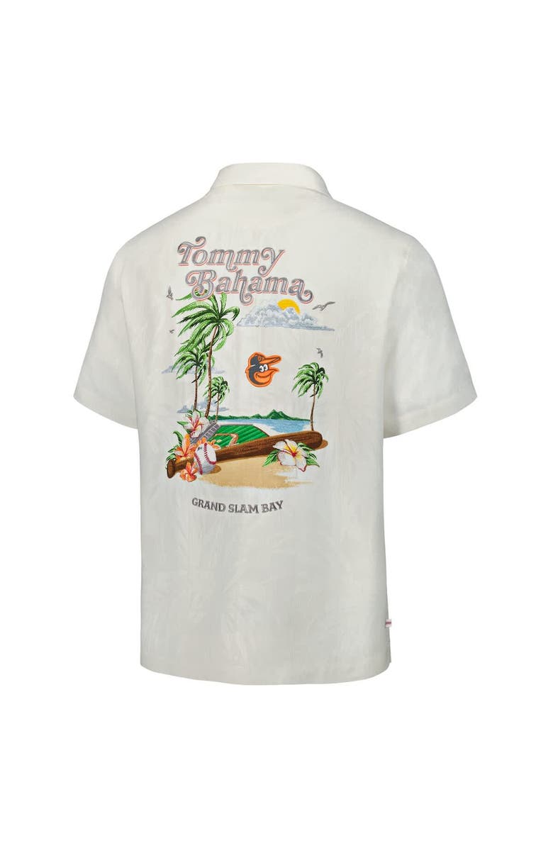 Tommy Bahama Men's Tommy Bahama  White Baltimore Orioles Grand Slam Bay Camp Button-Up Shirt, Alternate, color, White