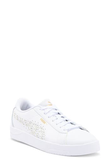 Puma Jada Classic Sneaker In  White-pristine- Gold