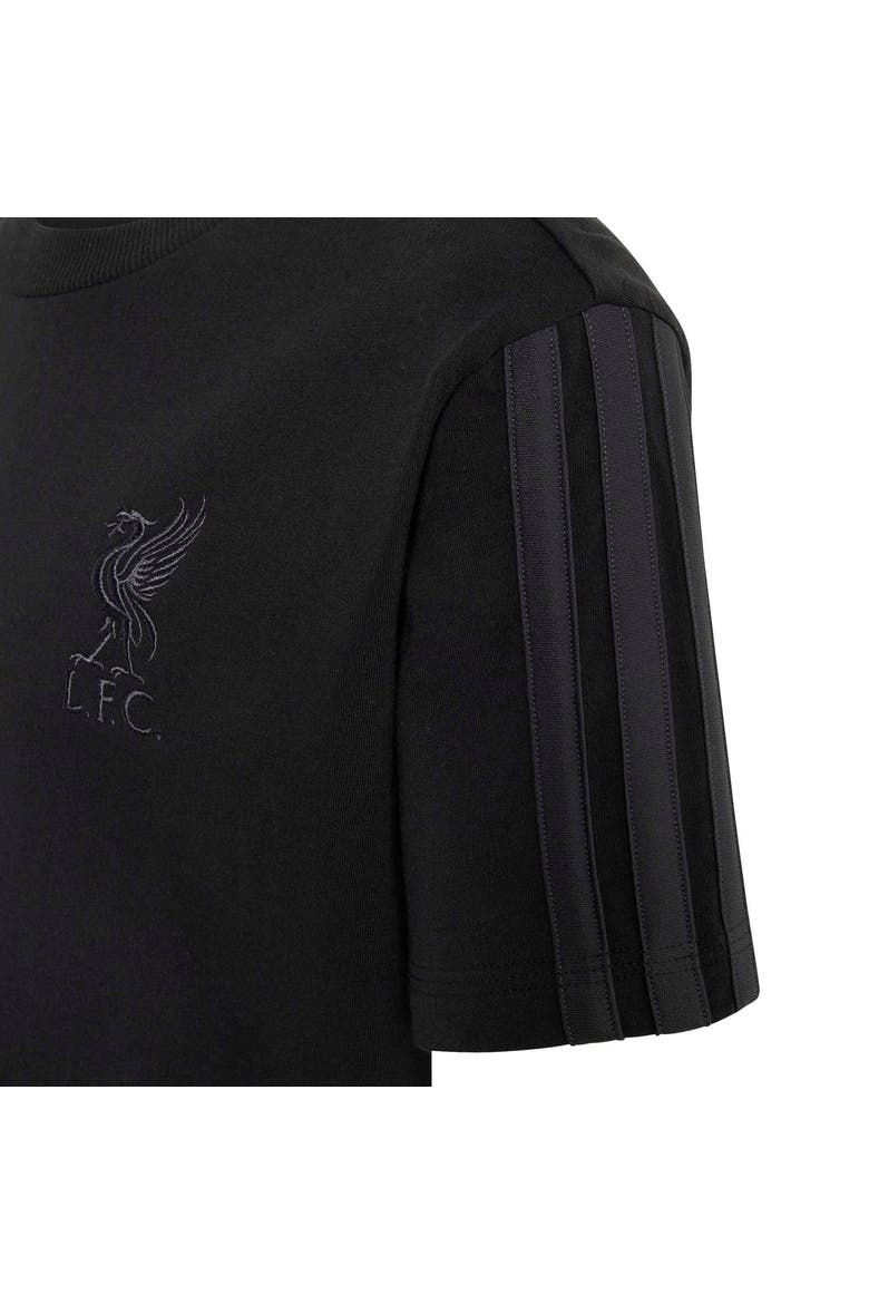 Youth adidas Black Liverpool Club T-Shirt, Alternate, color, Black