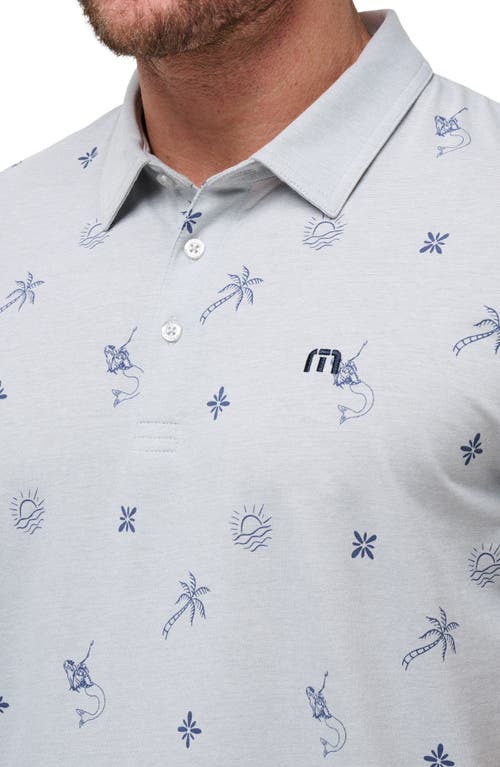 Travismathew Cove Dive Polo In Heather Light Grey
