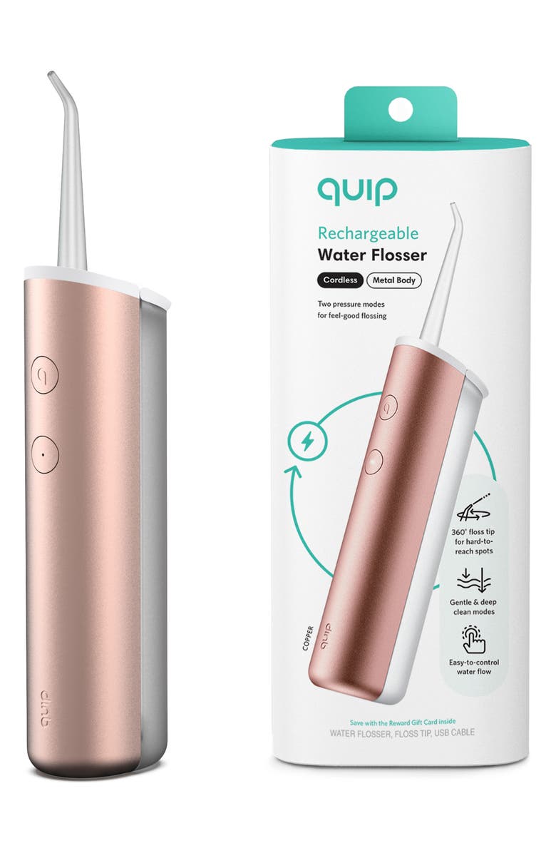 QUIP Rechargeable Water Flosser, Alternate, color, Copper