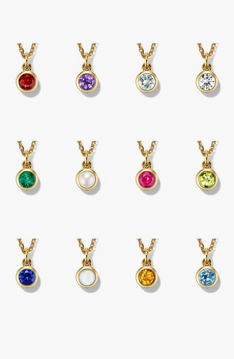 MEJURI Sia Birthstone Pendant Necklace, Alternate, color, Peridot