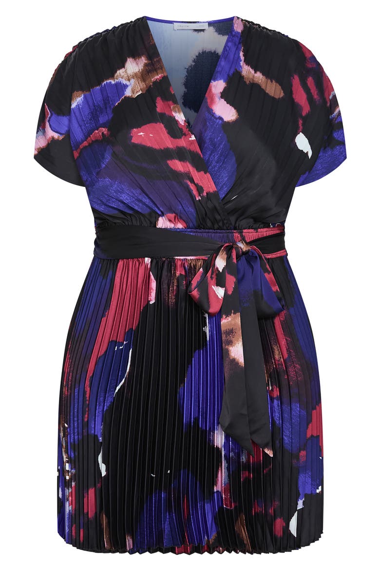 Hailey Abstract Print Minidress, Alternate, color, FADE