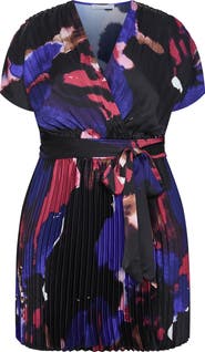 City Chic Hailey Abstract Print Minidress