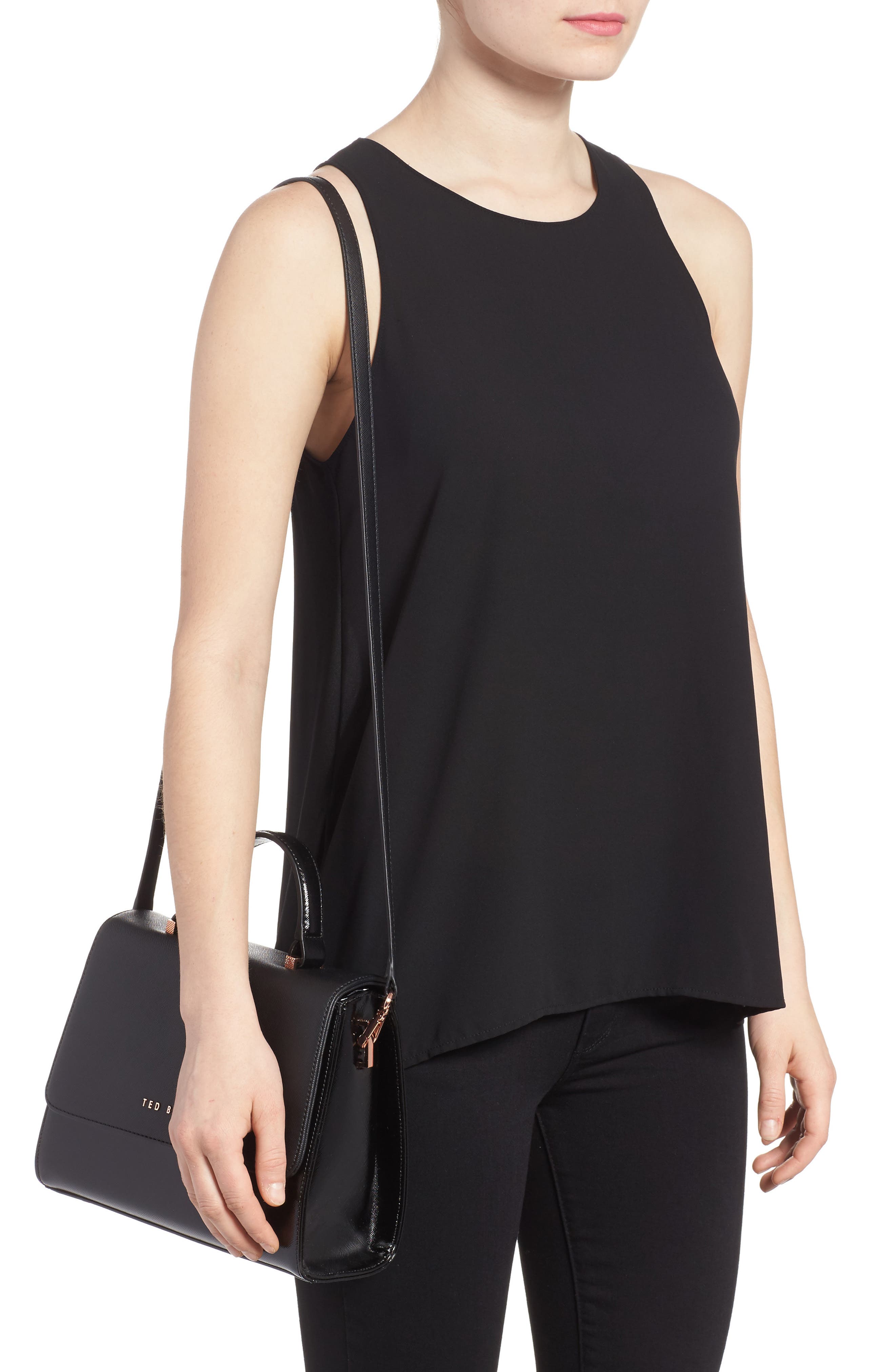 Ted Baker London Small Hilaryy Faux Leather Satchel, Alternate, color, 