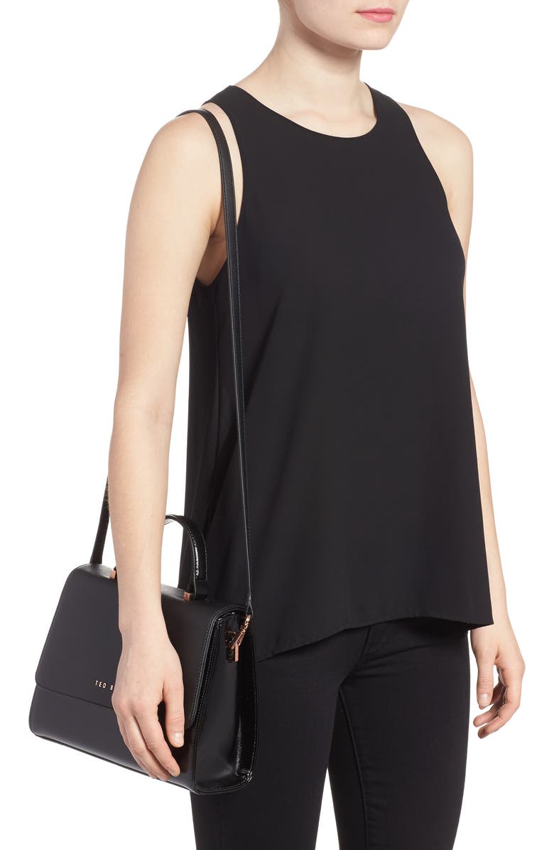 Ted Baker London Small Hilaryy Faux Leather Satchel, Alternate, color,
