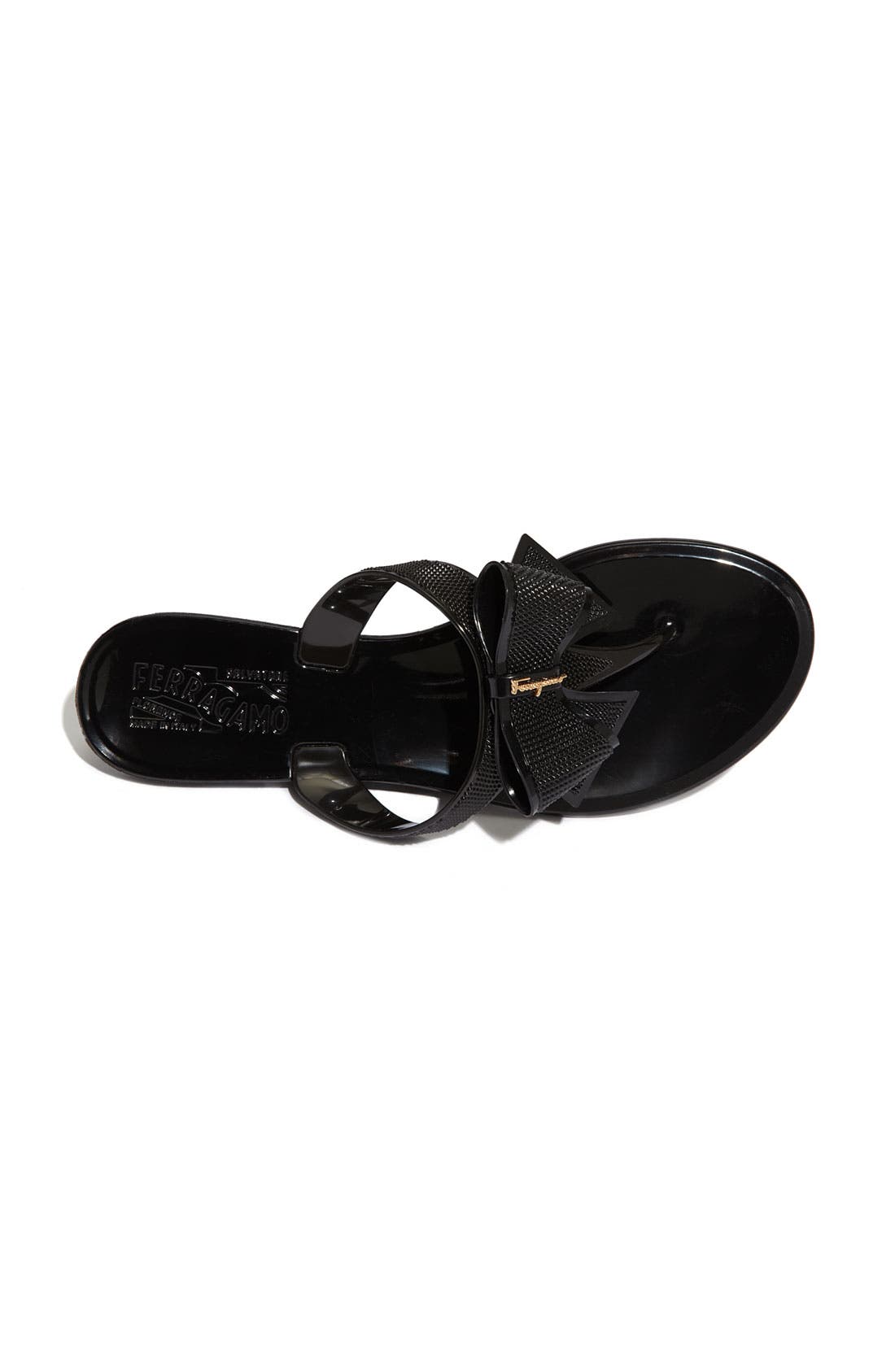 Salvatore Ferragamo 'Bali' Sandal, Alternate, color, BLACK