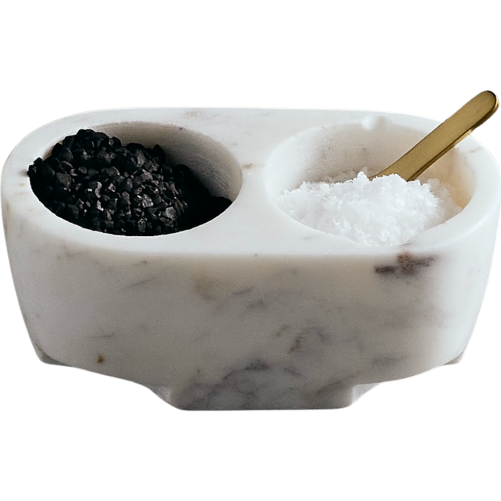 The Collective Home Cova Salt And Pepper Cellar Set In Beige