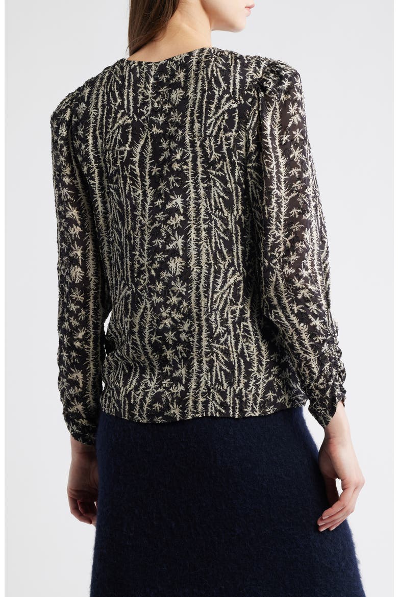 Bilimi Keyhole Long Sleeve Top, Alternate, color, BLACK