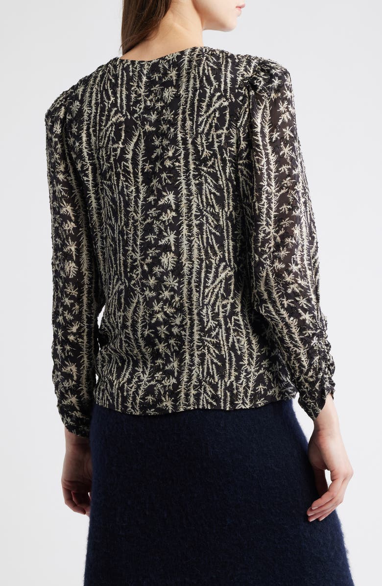 BOSS Orange Bilimi Keyhole Long Sleeve Top, Alternate, color, Black