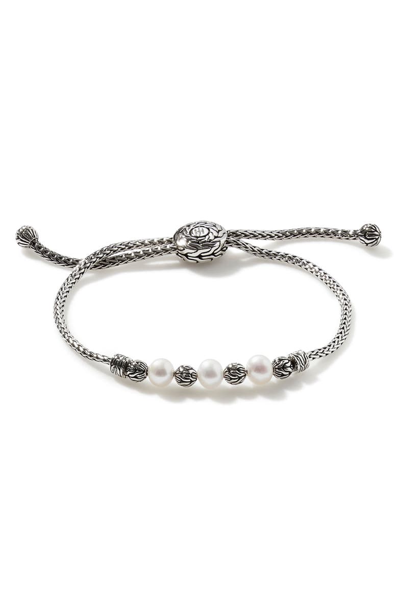 John Hardy Classic Chain Pearl Pull Through Bracelet, Alternate, color, 