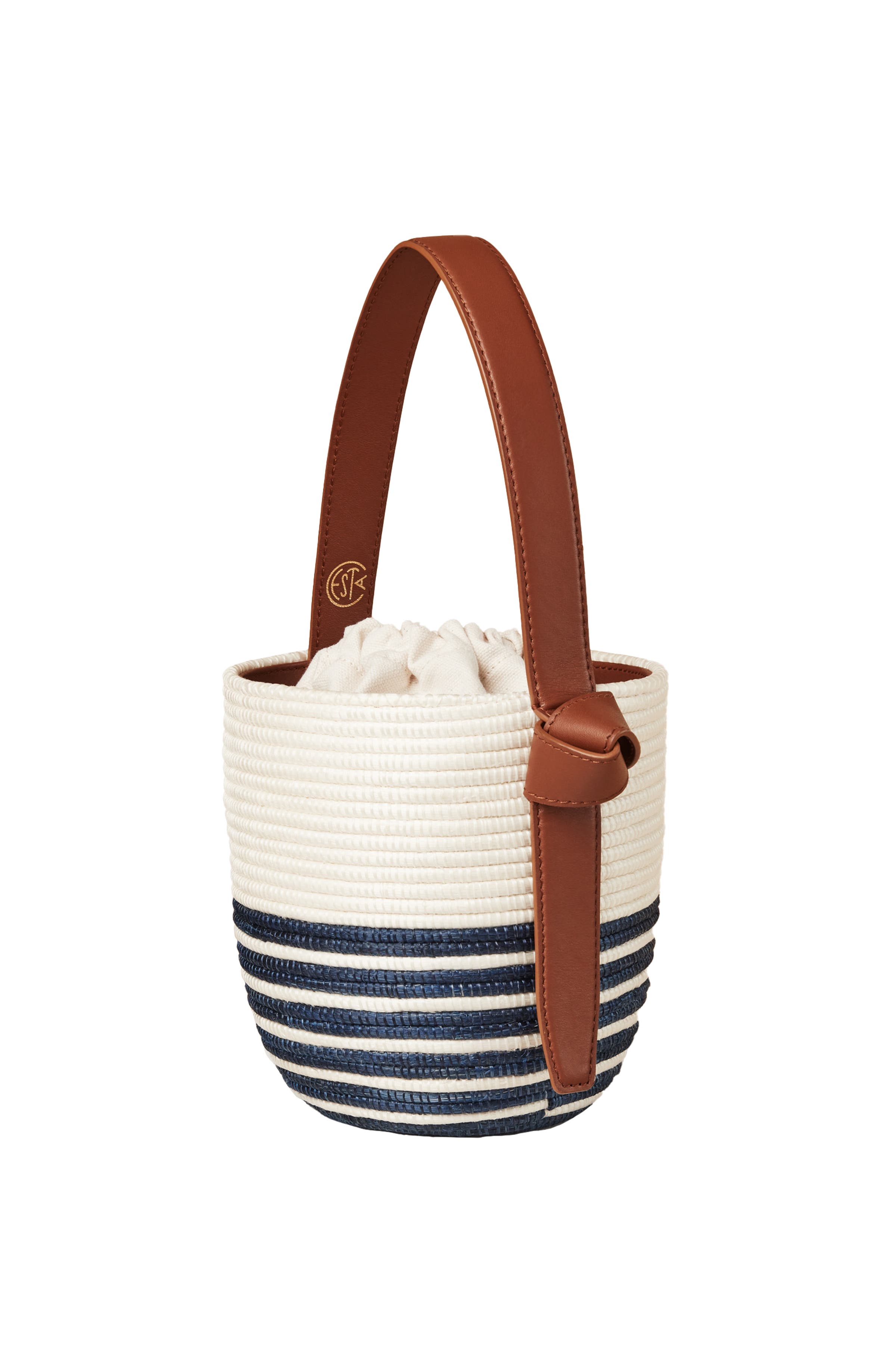 Woven Handle Lunchpail Basket Bag, Alternate, color, Half Breton