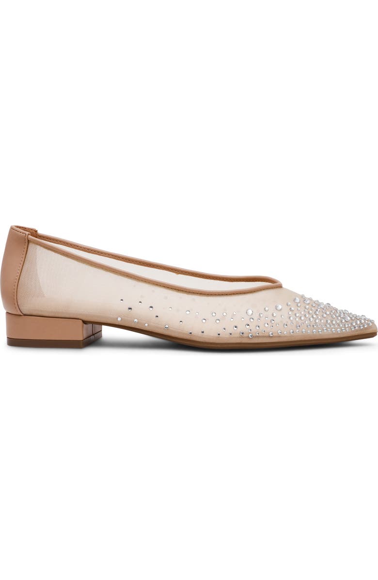 Anne Klein Carlisle Pointed Toe Pump, Alternate, color, Beige Crystal