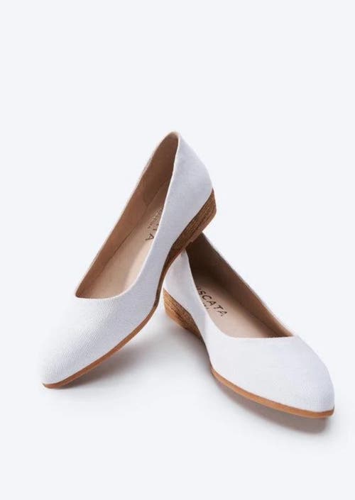 Viscata Rubina Canvas Espadrille Flats In White