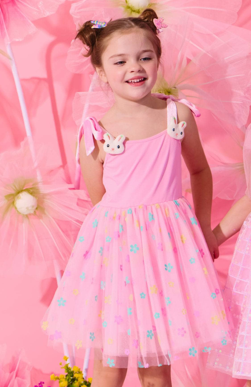 Lola + The Boys Happy Bunny Tulle Dress
