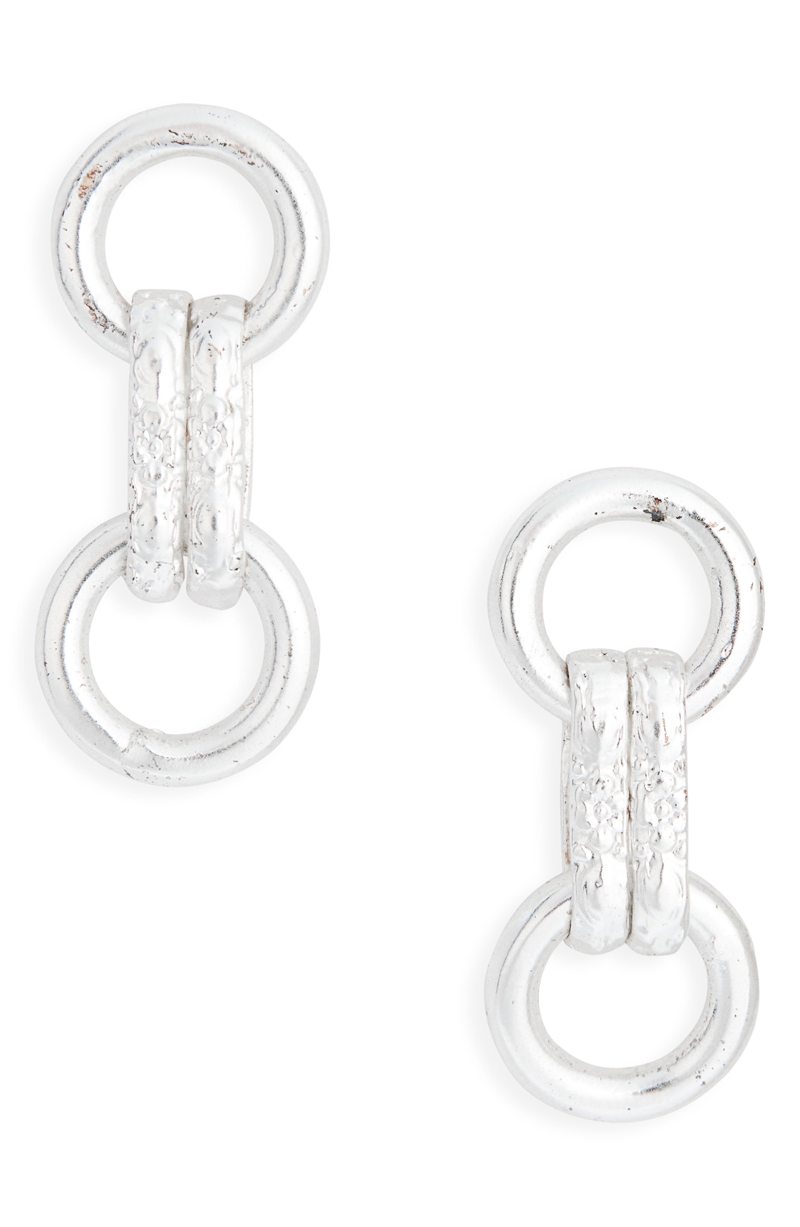Karine Sultan Double Link Drop Earrings