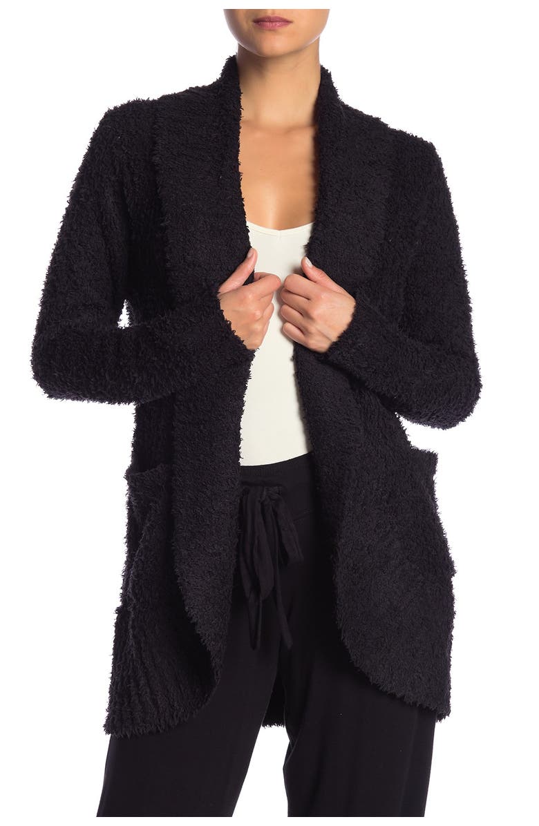 Honeydew Open Front Knit Cardigan, Alternate, color, Black