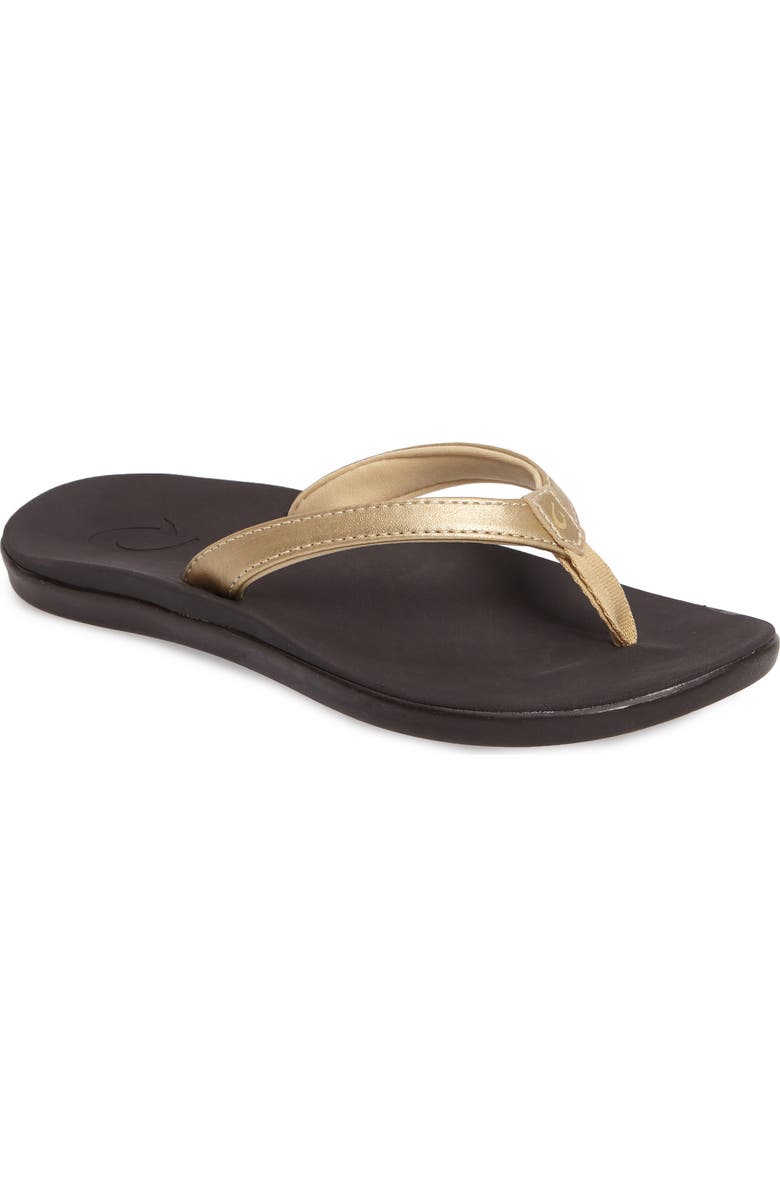 OluKai Ho'opio Flip Flop, Main, color, Bubbly/ Dark Java