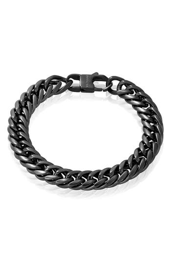 West Coast Jewelry Mens' 11.5mm Curb Link Chain Bracelet In Black