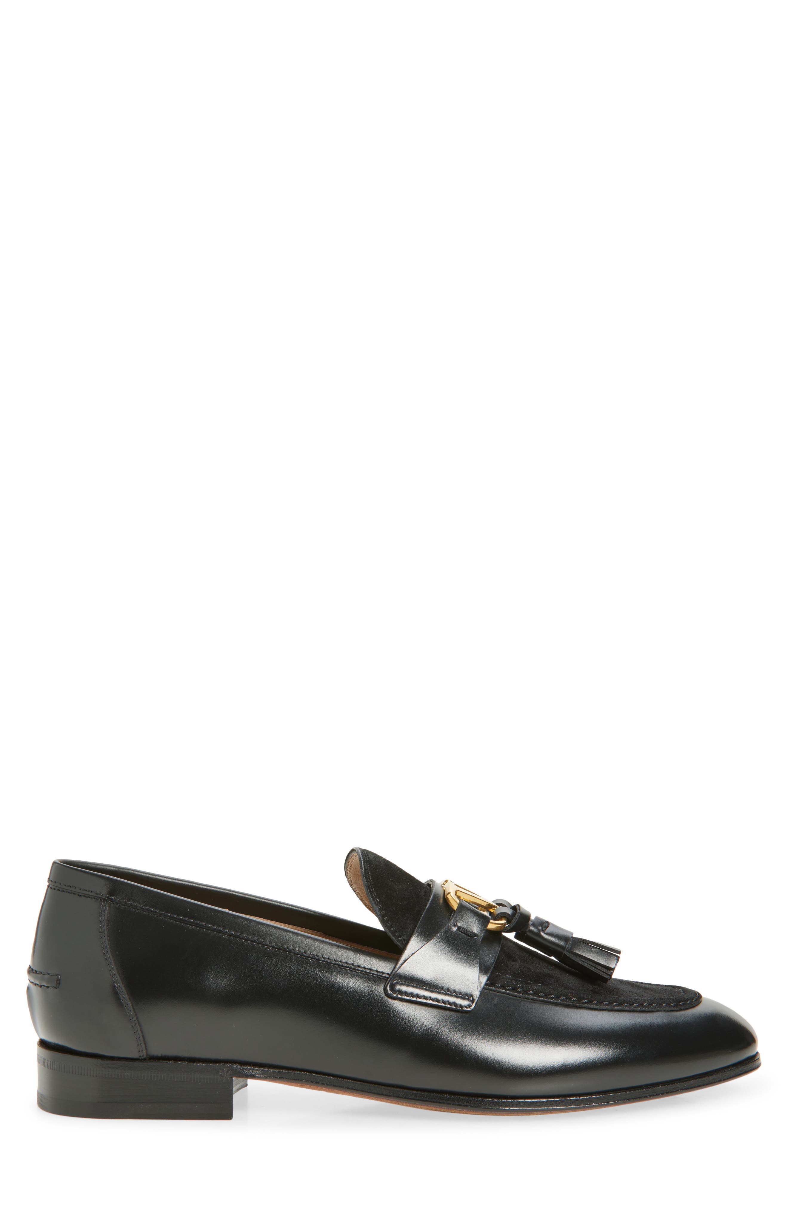 Valentino Garavani VLOGO Loafer, Alternate, color, Black