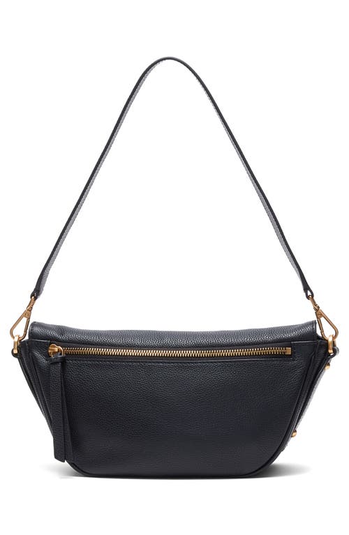 Rag & Bone Small Gramercy Flap Leather Shoulder Bag In Black